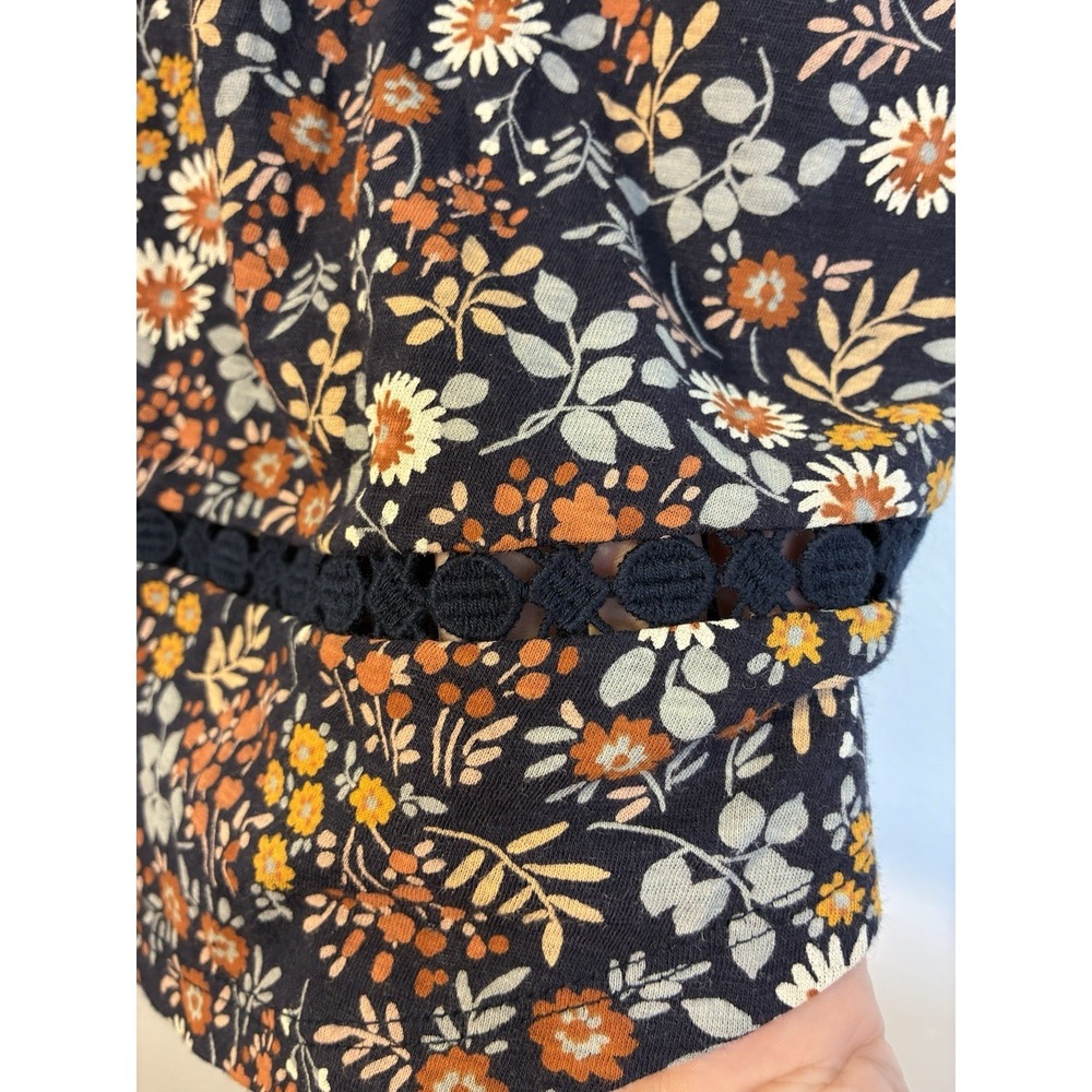 Lucky Brand Tunic Tank Top Sz Large Cotton/ Modal Blend Boho Cottage Floral - Picture 3 of 8